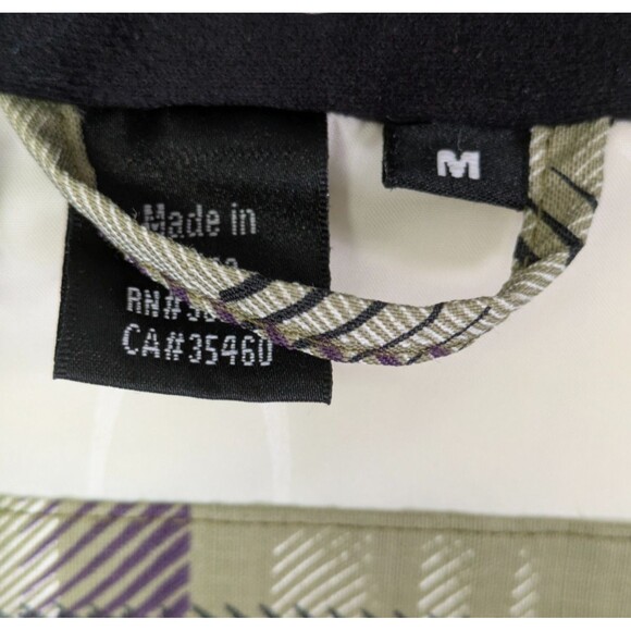 Oakley Womens Snowboard Ski Jacket Medium Green Purple Plaid Thick No Hood - Picture 4 of 15